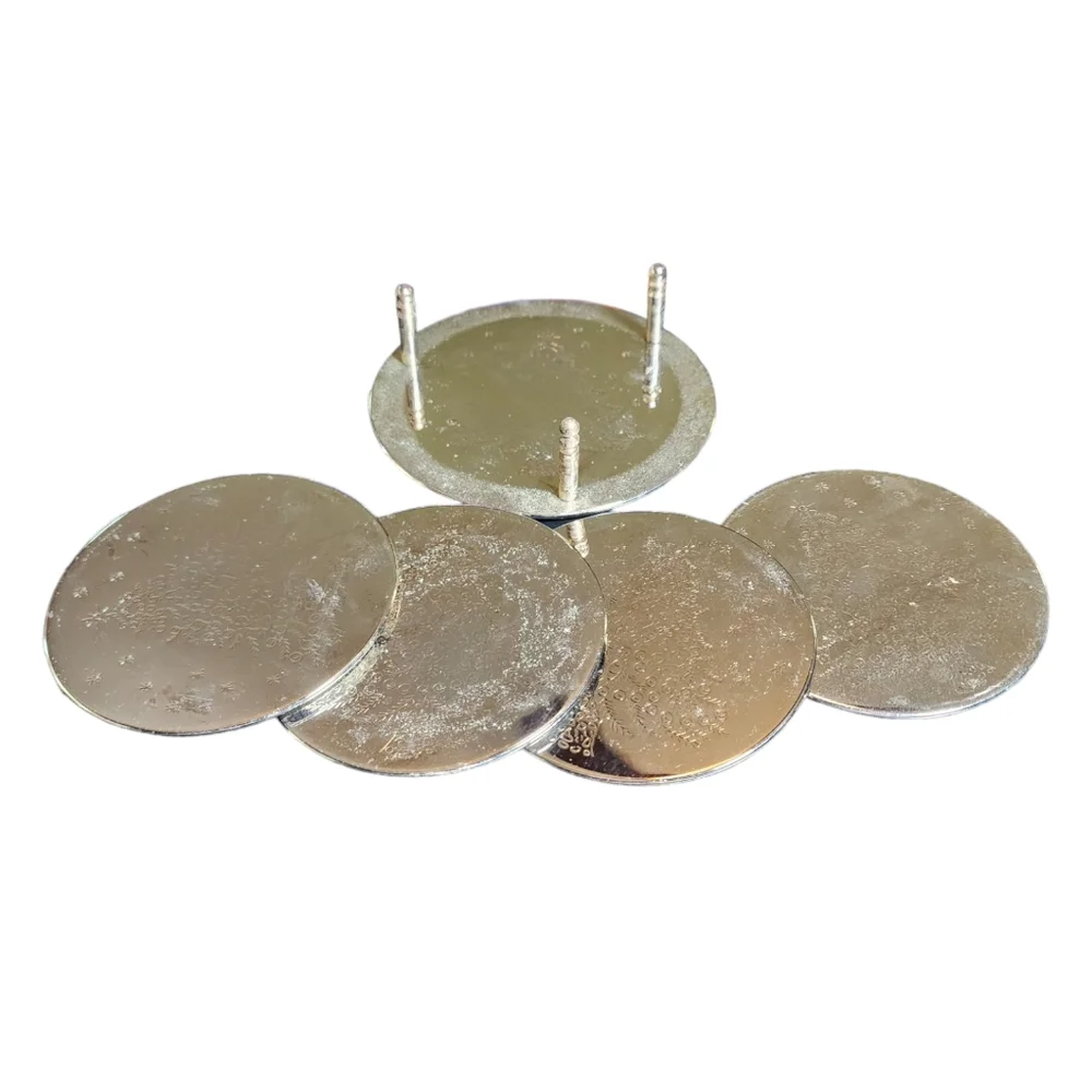 Vintage Silver Plated Holiday Christmas Tree 4 Coaster with Holder‎ Coaster Set